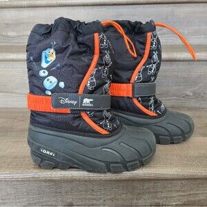 Sorel Disney X flurry Frozen snow boots features Olaf kids size 2